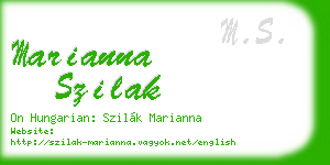 marianna szilak business card