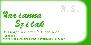 marianna szilak business card